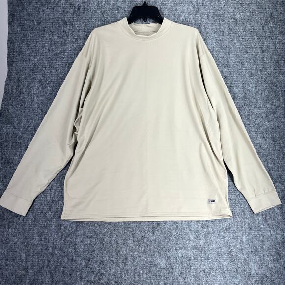 XGO Shirt‎ Mens Extra Large Beige Wicking Quick Dry Tagless Cold Weather Gear - Picture 1 of 7